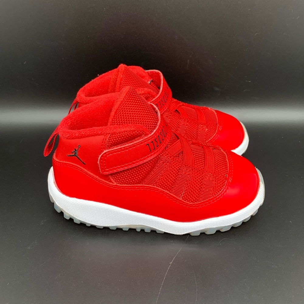 Jordan Kids Red and White Sneakers